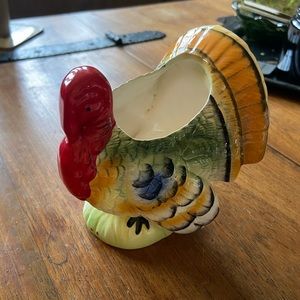 Vintage Ceramic Thanksgiving Turkey Planter